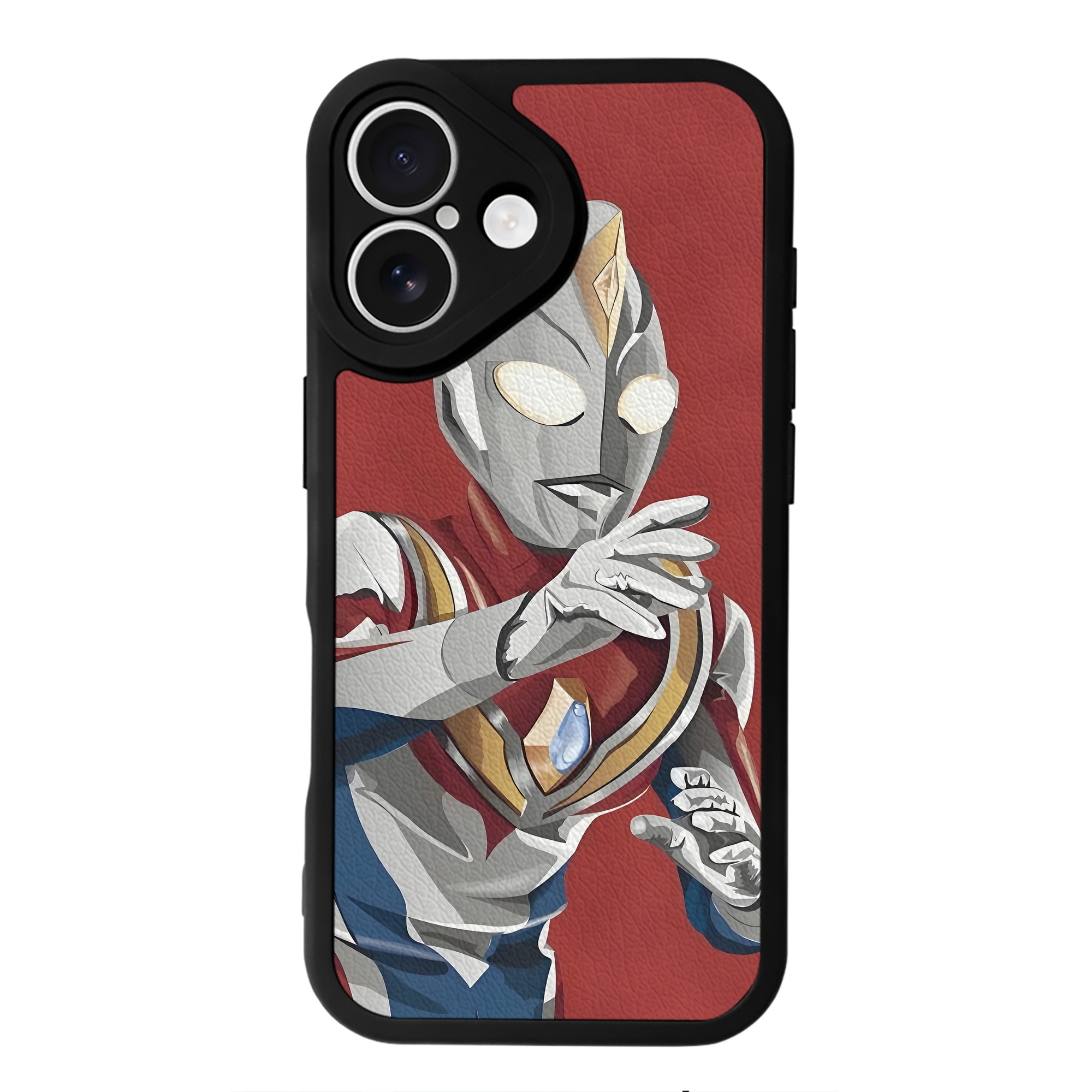 （画像用） ウルトラマン Ultraman 【iPhone 16シリーズ対応】シリコンスマホケース（レザー調） 材質：シリコン